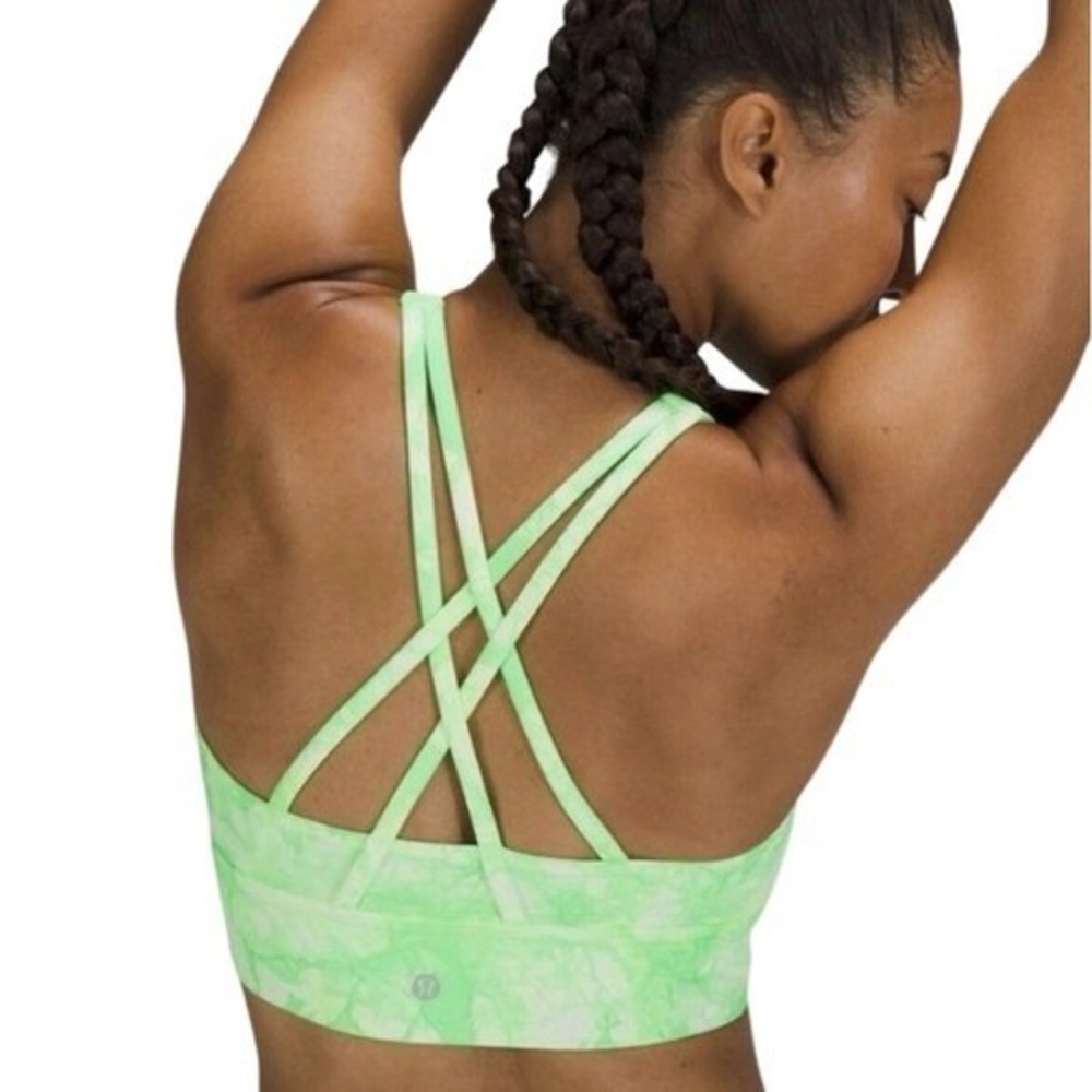 lululemon athletica Green Tie-Dye Strappy Sports Bra